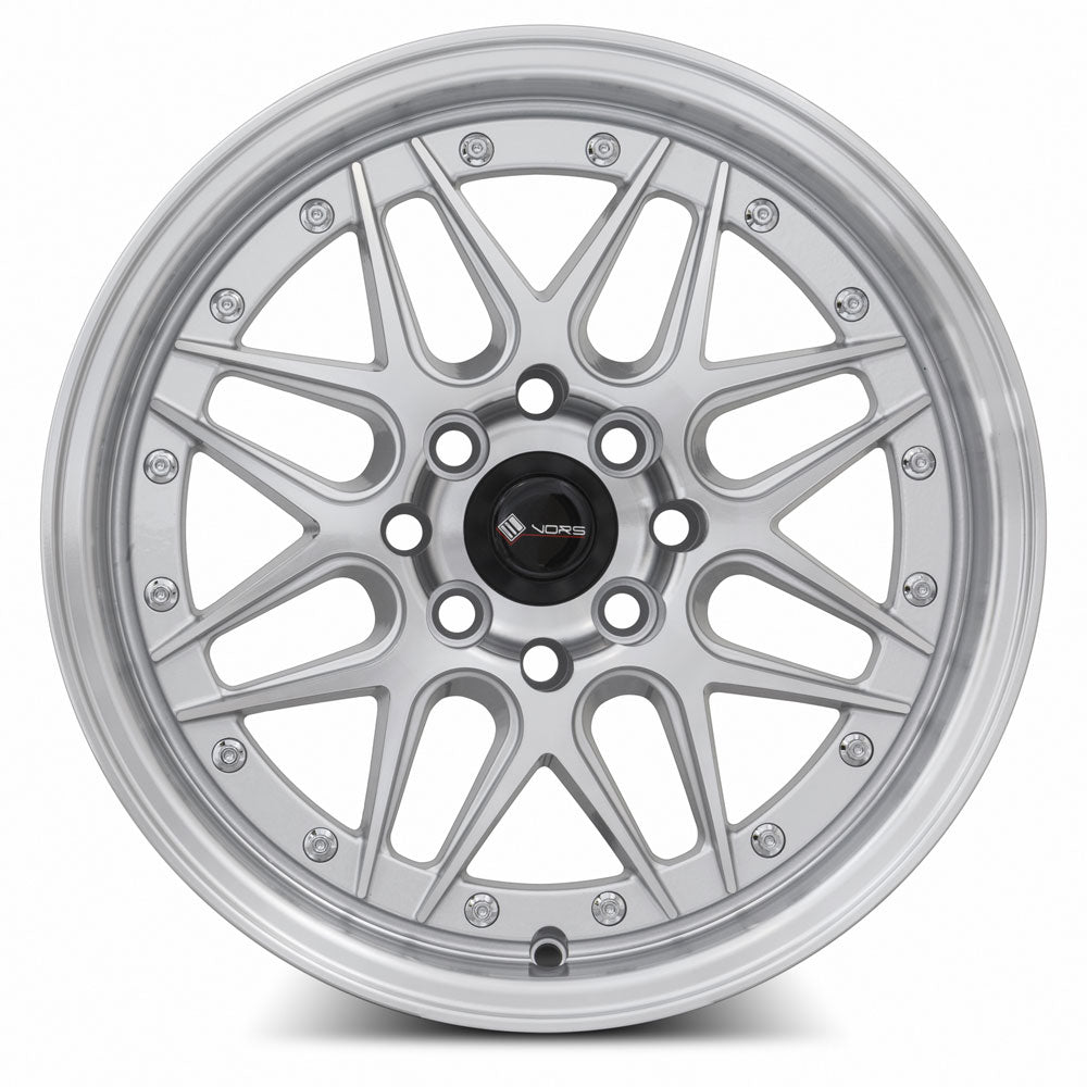 Vors VR7 15x7 35 4x108mm 73.1mm Silver Machined Face