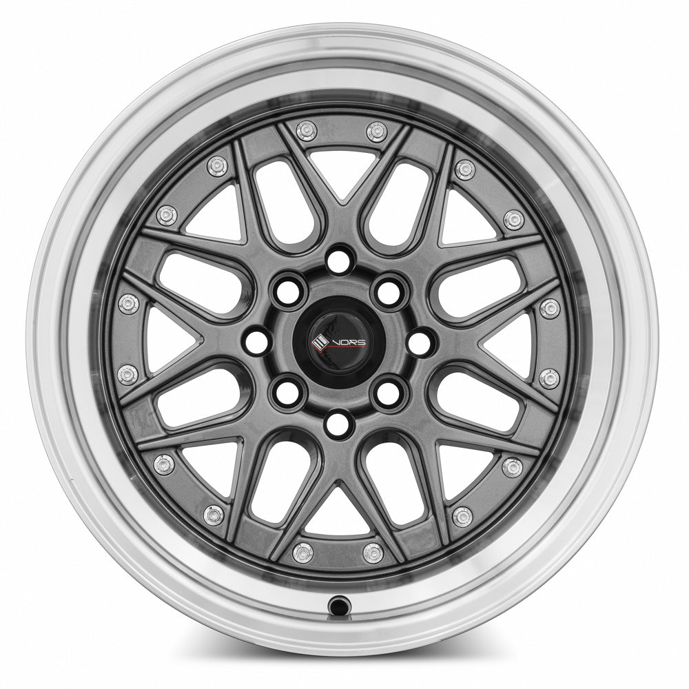 Vors VR7 15x8 0 4x108mm 73.1mm Gun Metal Machine Lip