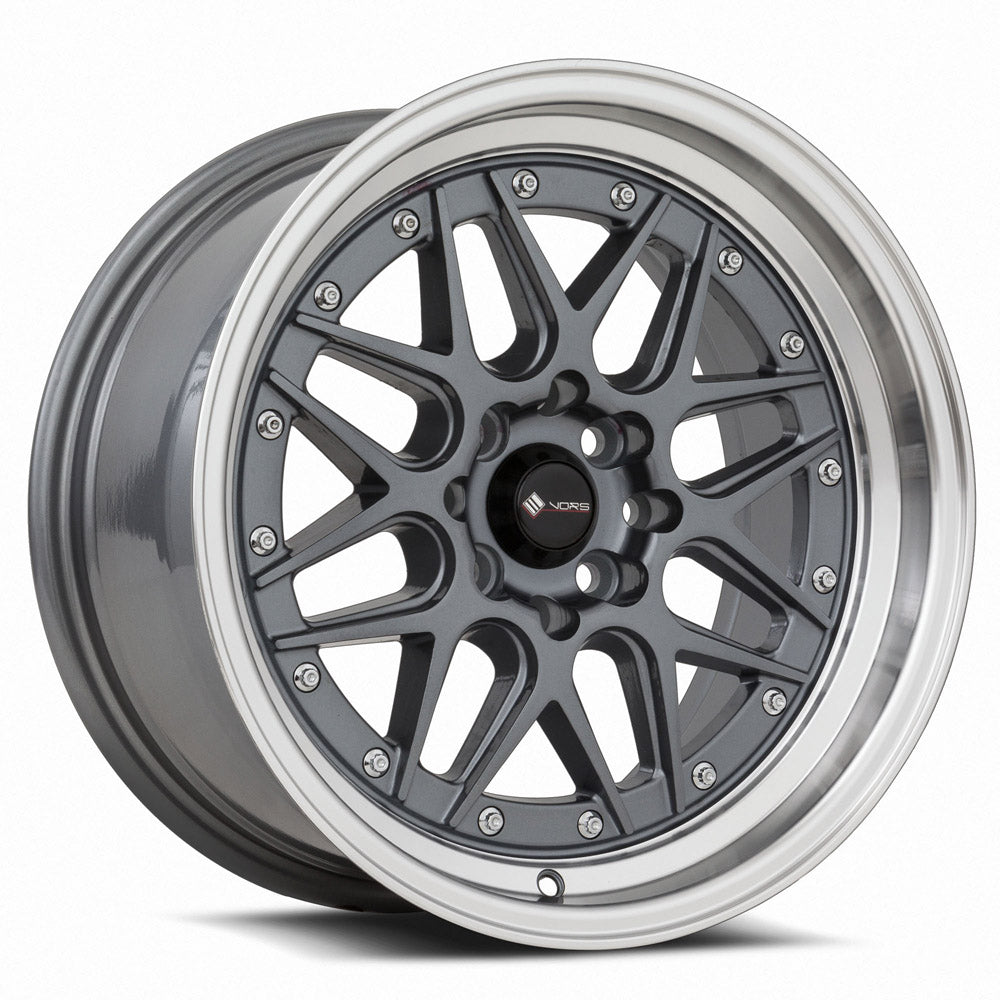Vors VR7 16x8 20 4x98mm 73.1mm Gun Metal Machine Lip