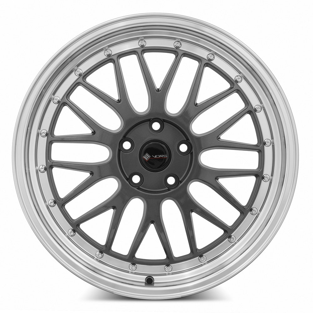 Vors VR8 17x8 35 5x110mm 73.1mm Hyper Black Machined Lip