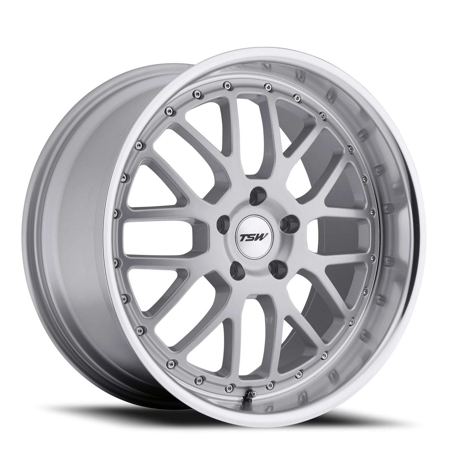 TSW Valencia 18x9.5" 5x120mm 76mm CB +20mm Silver Mirror Cut Lip