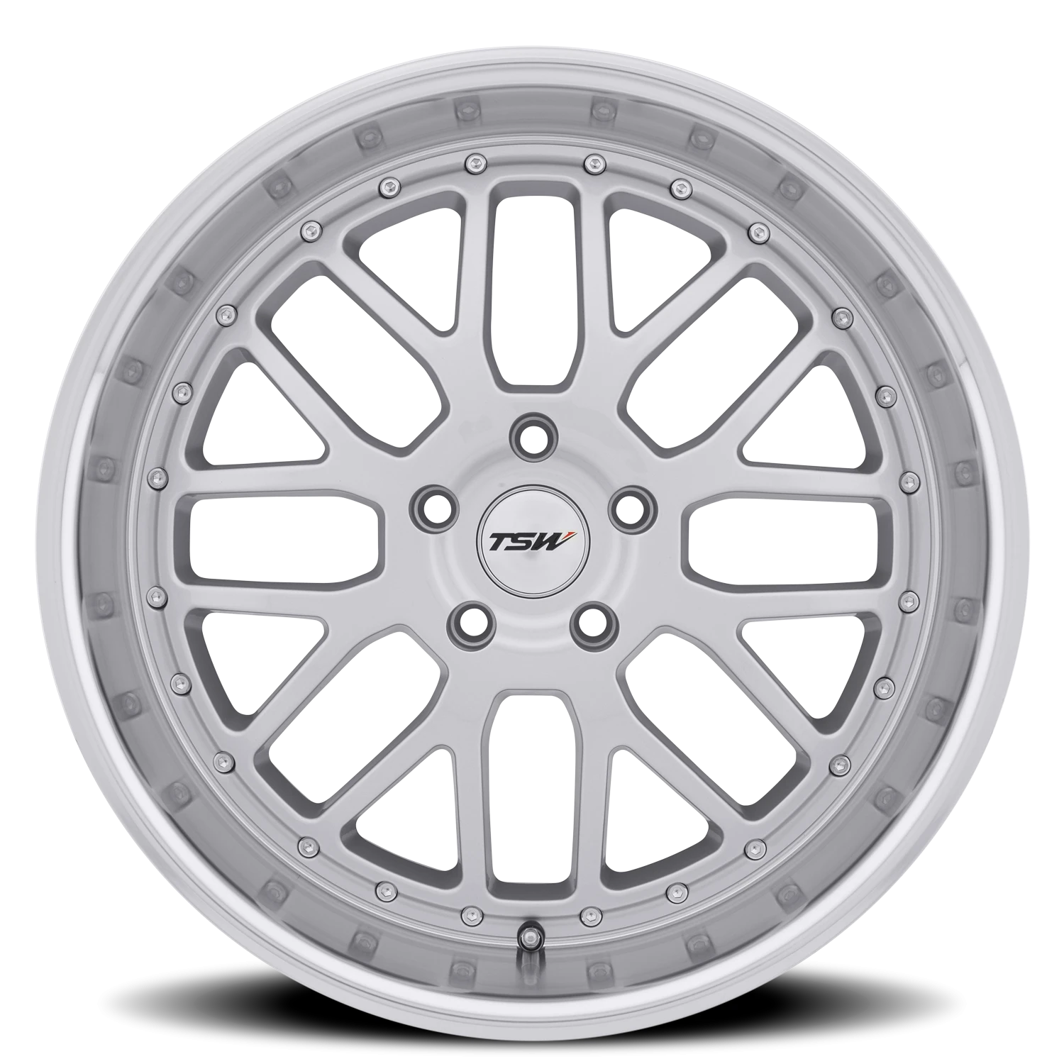 TSW Valencia 18x9.5" 5x120mm 76mm CB +20mm Silver Mirror Cut Lip