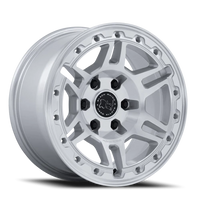 Black Rhino Vanguard 20x9" 6x139.7mm 106.1mm CB +15mm Gloss Silver Machined Face