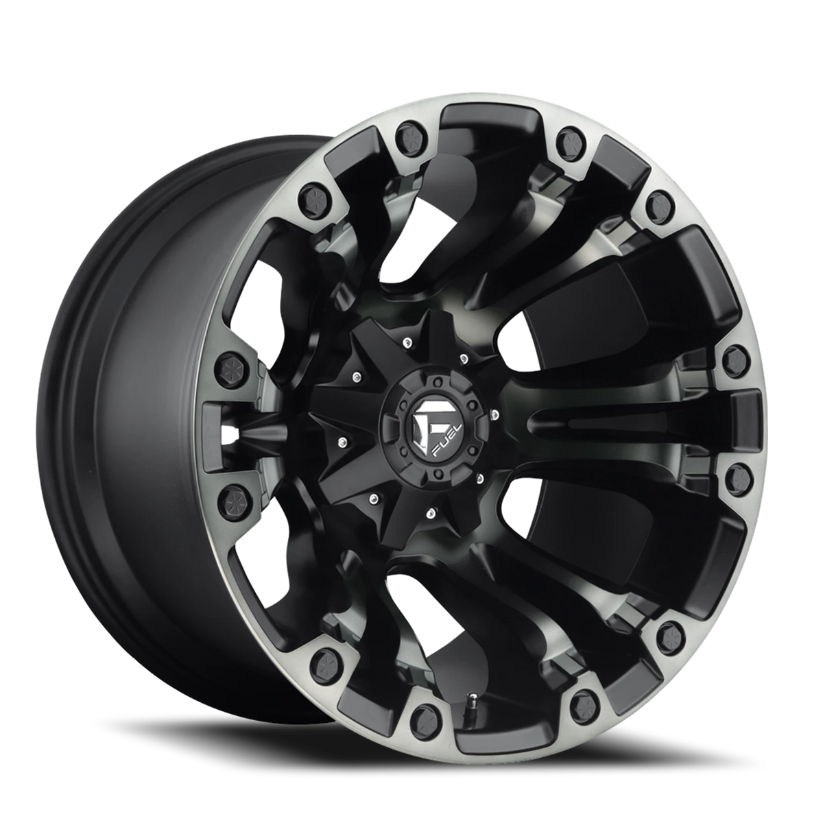 Fuel Vapor 17x9 +1 5x139.7mm 110.3mm Matte Black Double Dark Tint