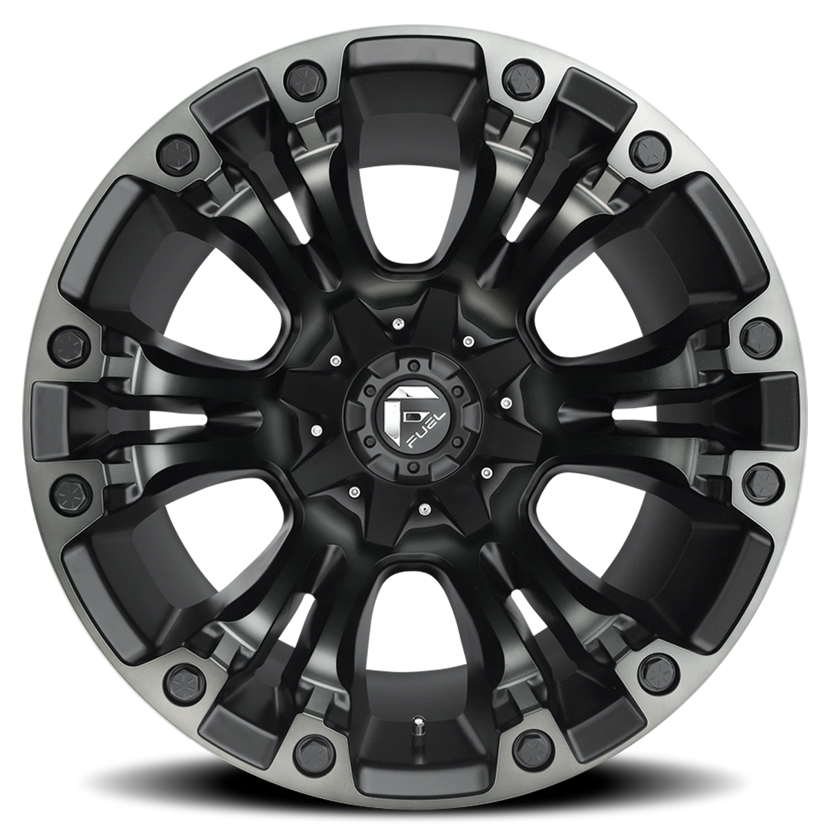 Fuel Vapor 17x9 +1 6x135mm 106.1mm Matte Black Gray Tint