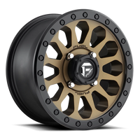 Fuel Vector UTV 15x7" 4x156mm 132mm CB +13mm Bronze Black Bead Ring