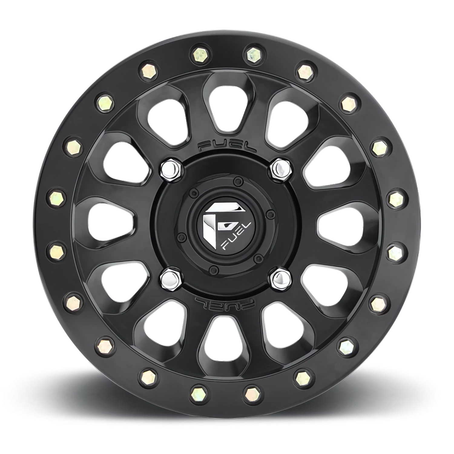 Fuel Vector UTV 15x7" 4x136mm 110.2mm CB +38mm Matte Black Beadlock