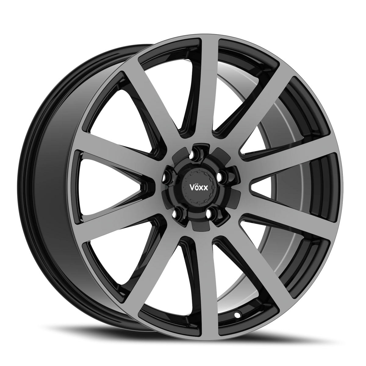Voxx Wheel Vento 20x9 +35 5x114.3mm 74.1mm Gloss Black Dark Tint Face