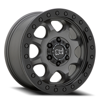 Black Rhino Venture 17x8" 6x130mm 84.1mm CB +38mm Matte Gunmetal Black Hardware