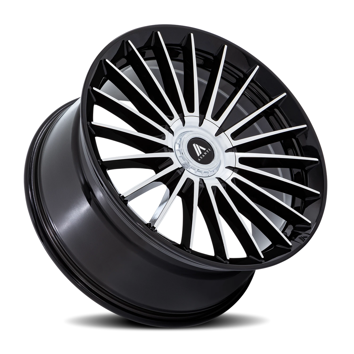 Asanti Black Label Viceroy 26x10 +30 6x135mm 100.3mm Gloss Black Machined Face