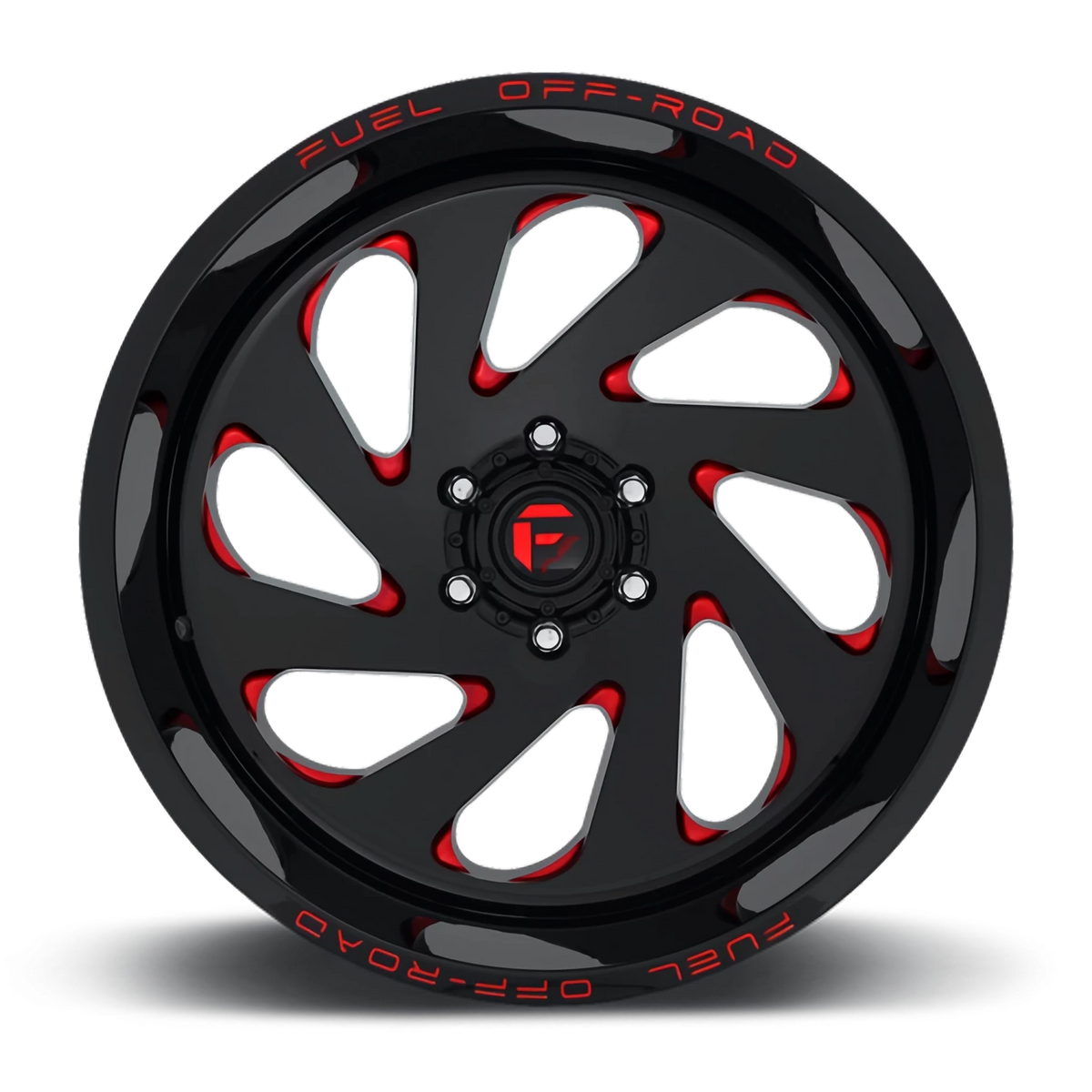 Fuel Vortex 20x10 -18 8x165.1mm 125.1mm Gloss Black Candy Red