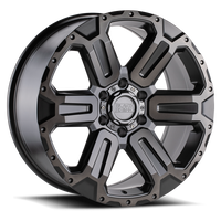 Black Rhino Wanaka 18x9" 6x139.7mm 112.1mm CB +12mm Matte Gunmetal Brushed Face-Gunmetal Tint