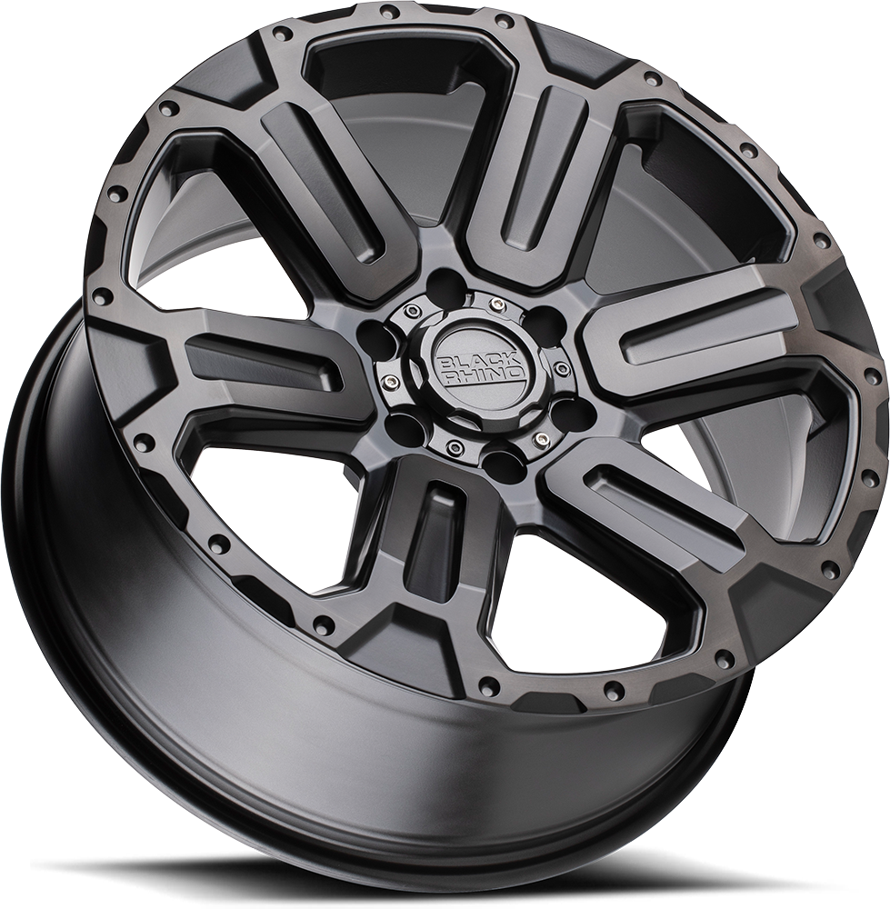 Black Rhino Wanaka 20x9" 6x114.3mm 76.1mm CB +35mm Matte Gunmetal Brushed Face-Gunmetal Tint
