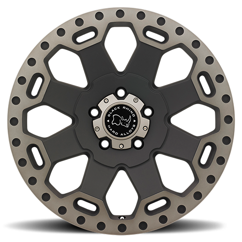 Black Rhino Warlord 18x8" 5x110mm 72.1mm CB +35mm Matte Black Machined Dark Tint Lip