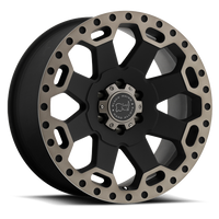 Black Rhino Warlord 17x9" 6x135mm 87.1mm CB +12mm Matte Black Machined Dark Tint Lip