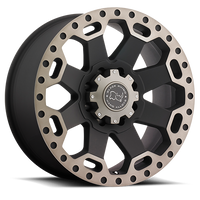 Black Rhino Warlord 20x9" 8x165.1mm 122.1mm CB +12mm Matte Black Machined Dark Tint Lip