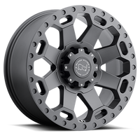 Black Rhino Warlord 18x9" 8x165.1mm 122.1mm CB -12mm Matte Gunmetal