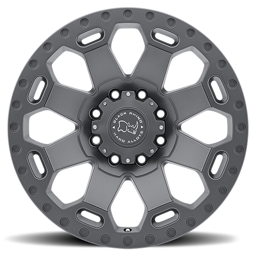 Black Rhino Warlord 17x9" 8x180mm 125.1mm CB +12mm Matte Gunmetal