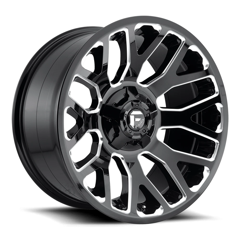 Fuel Warrior 20x9 +1 8x165.1mm 125.2mm Gloss Black Milled