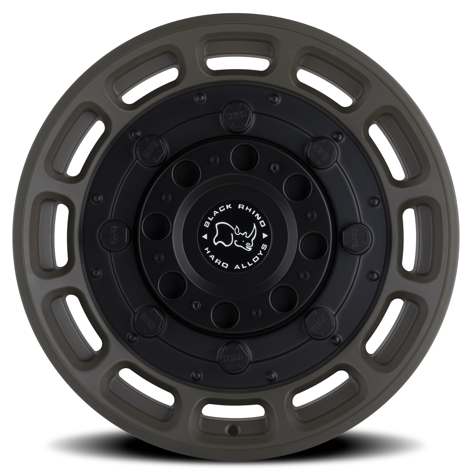 Black Rhino Warthog 17x8.5" 6x139.7mm 112.1mm CB 0mm Matte Olive Drab Green Black Center