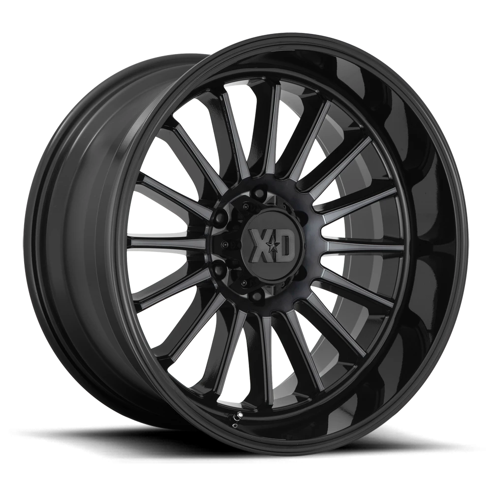 XD Series Whiplash 20x9" 6x135mm 87.1mm CB 0mm Gloss Black Gray Tint