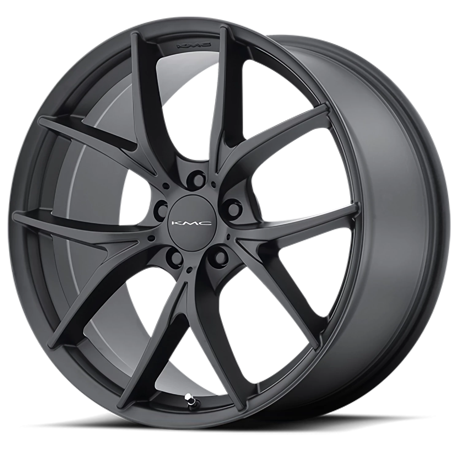 KMC Wishbone 20x8.5" 5x115mm 72.6mm CB +20mm Satin Black