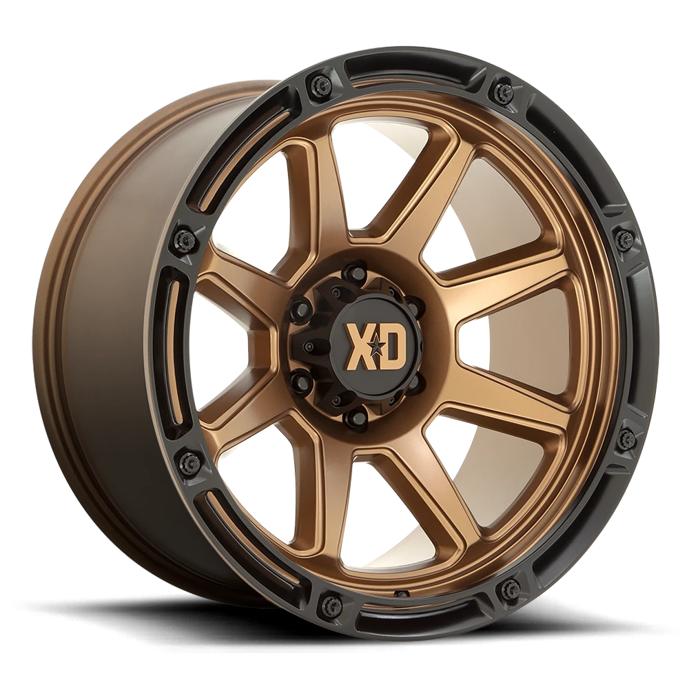 XD Series XD863 BRZ 20x9" 6x139.7mm 106.1mm CB +18mm Matte Bronze Black Lip