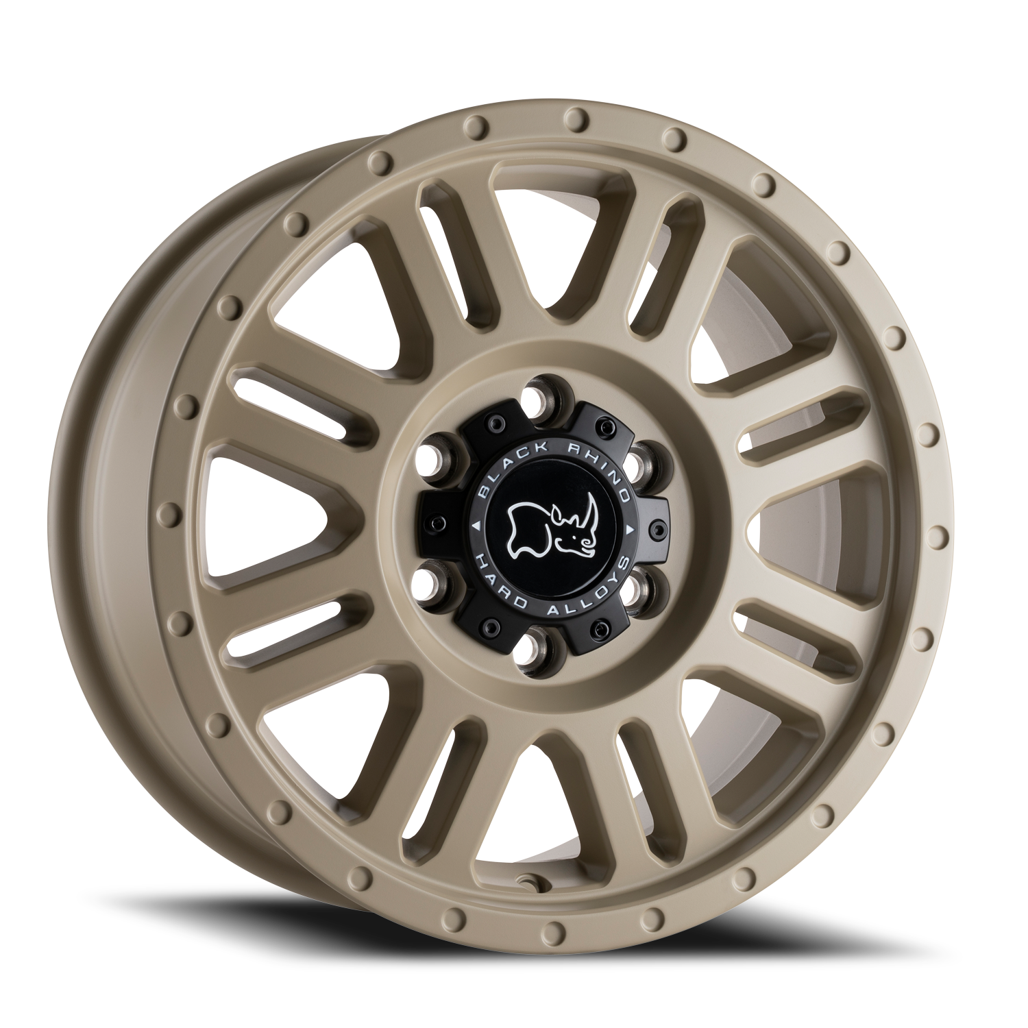 Black Rhino Yellowstone 16x8" 6x130mm 84.1mm CB +38mm Desert Sand