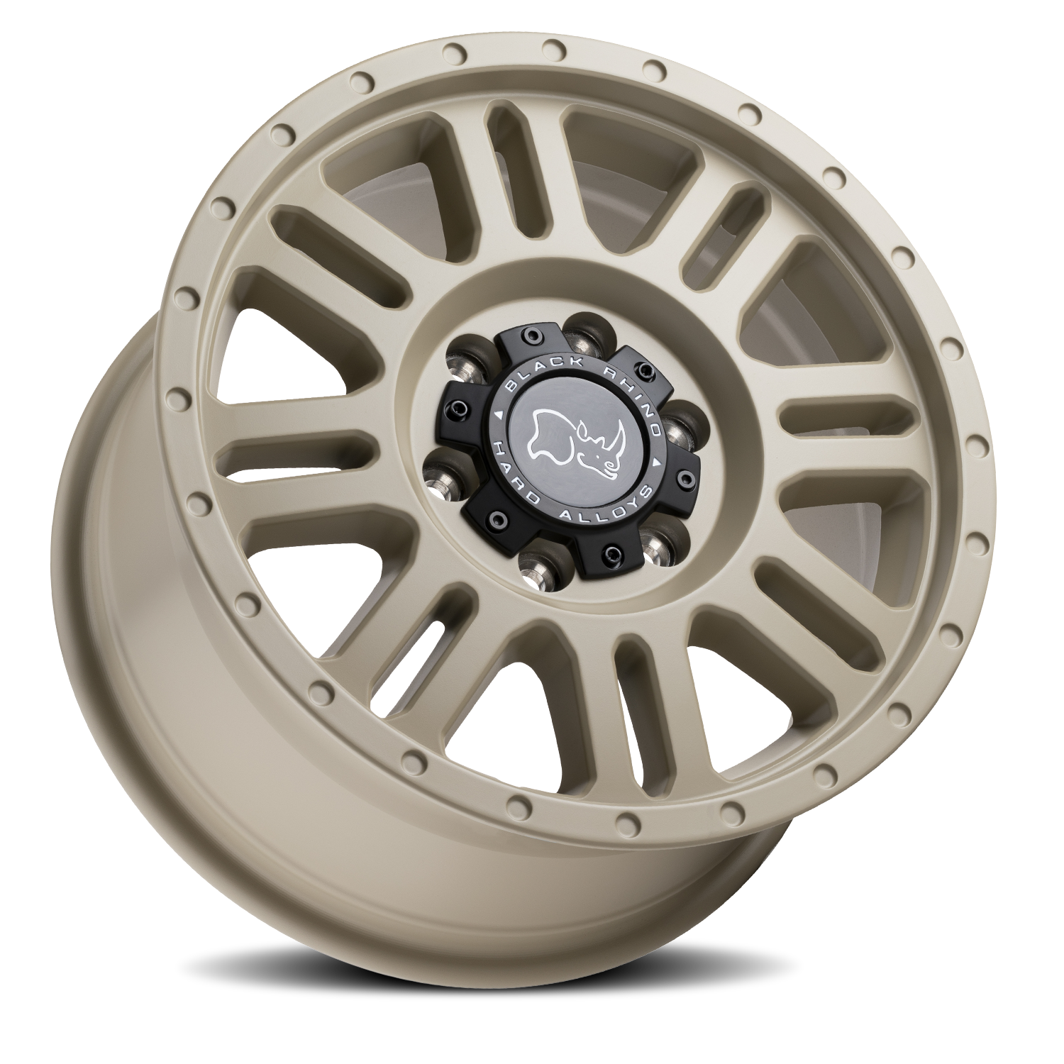 Black Rhino Yellowstone 17x8" 6x130mm 84.1mm CB +38mm Desert Sand