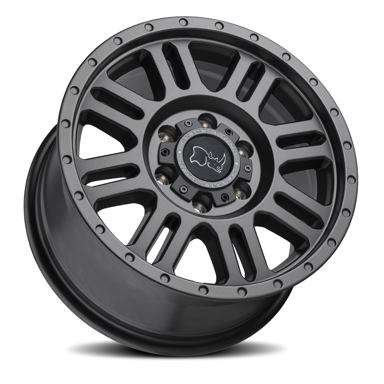 Black Rhino Yellowstone 17x8" 5x130mm 78.1mm CB +45mm Matte Gunmetal