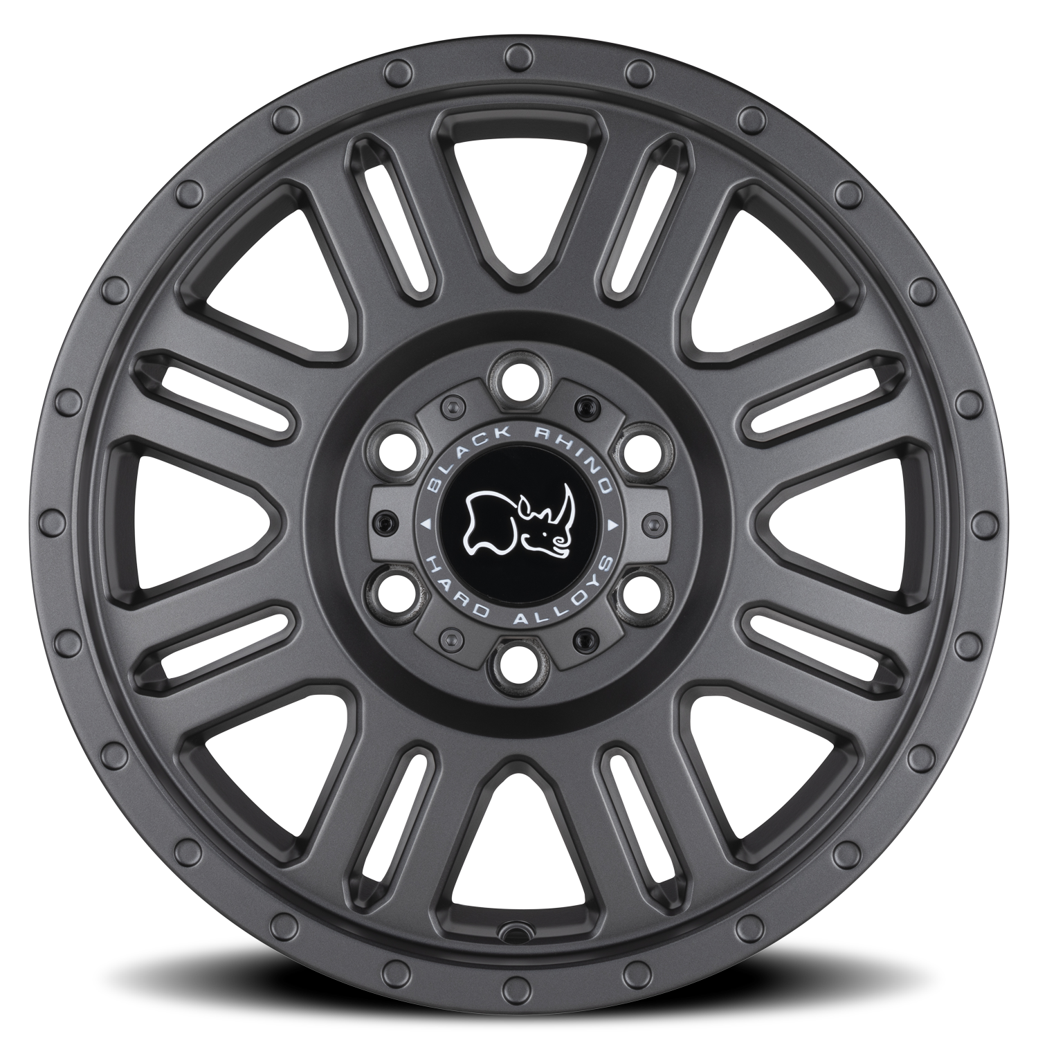 Black Rhino Yellowstone 17x8" 5x130mm 78.1mm CB +45mm Matte Gunmetal
