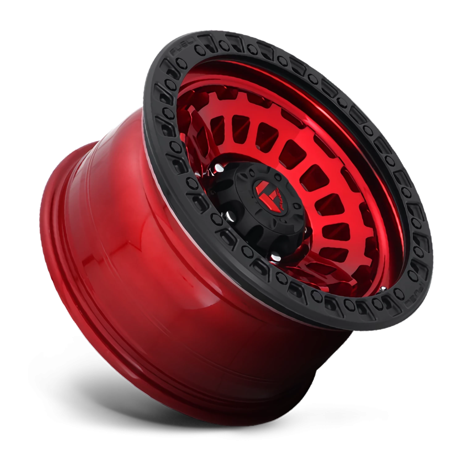 Fuel Zephyr 17x9" 5x127mm 71.6mm CB -12mm Candy Red Matte Black Ring