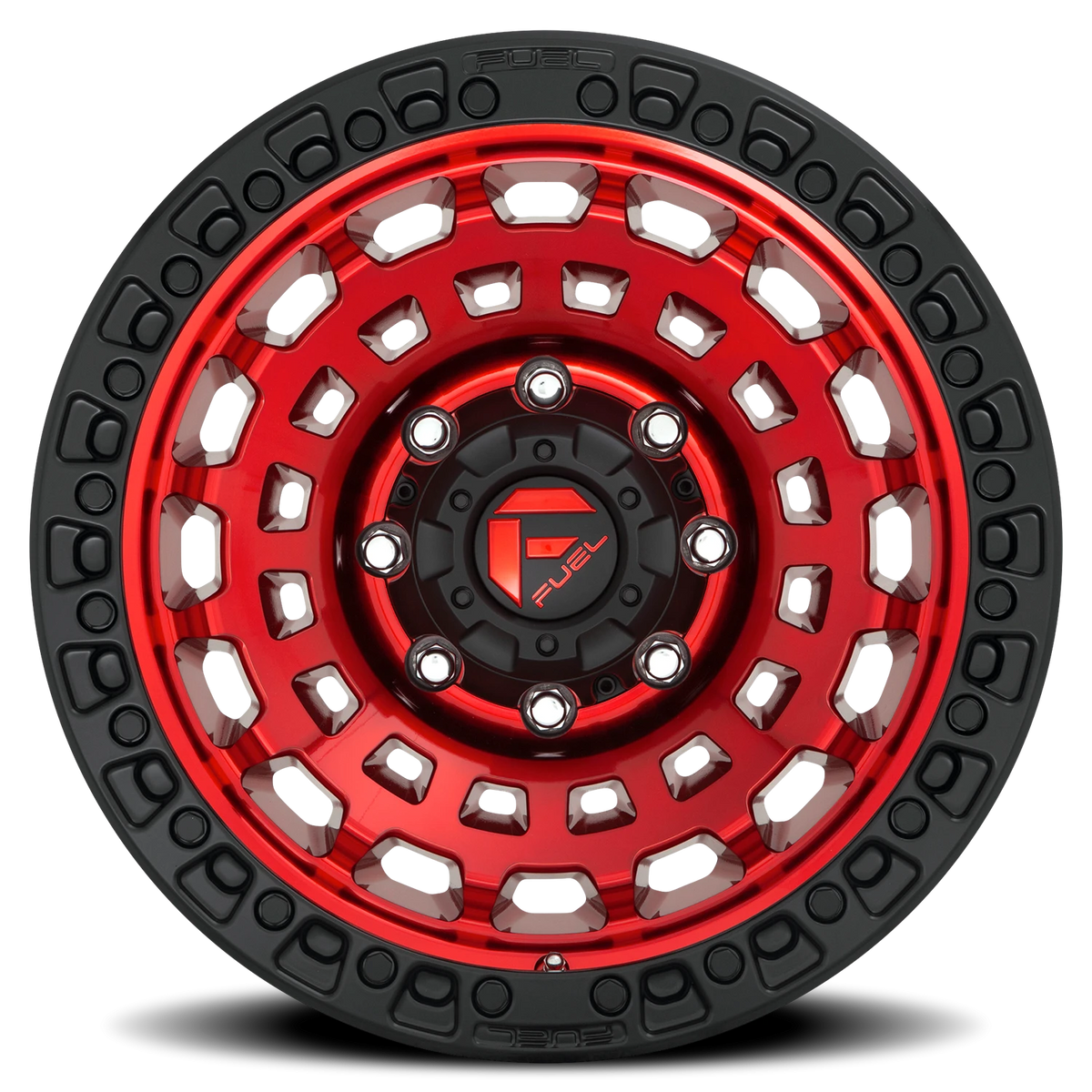 Fuel Zephyr 20x10 -18 8x165.1mm 125.2mm Candy Red Matte Black Ring