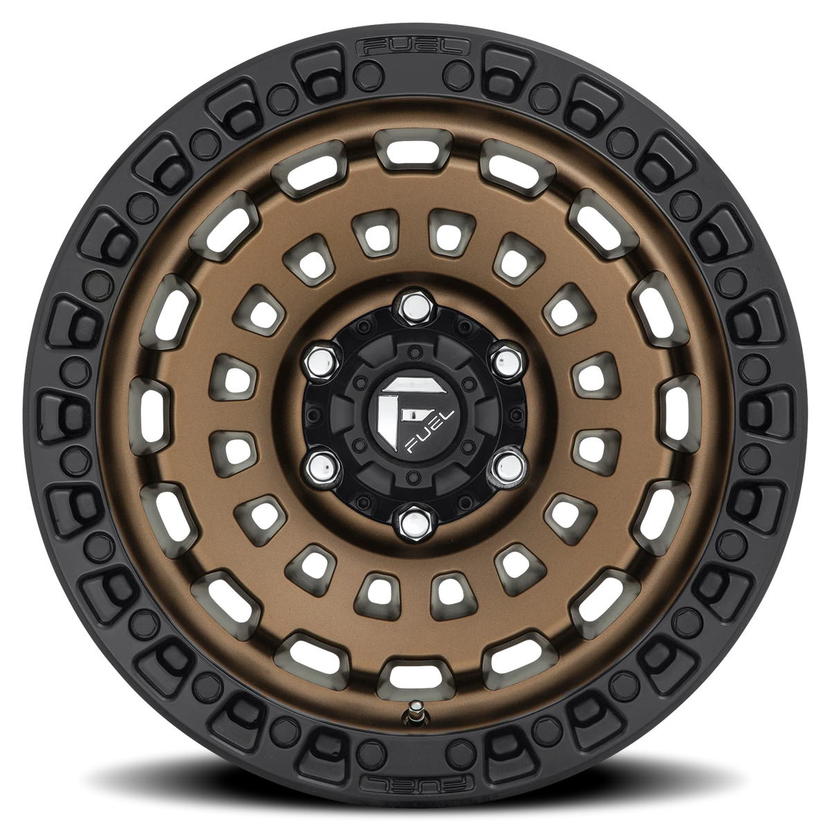Fuel Zephyr 17x9 +1 6x139.7mm 106.1mm Matte Bronze Black Bead Ring