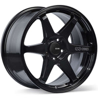 Enkei T6R 18x8 45mm Offset 5x100 Bolt Pattern 72.6 Bore Gloss Black Wheel-Wheels - Cast-Enkei-