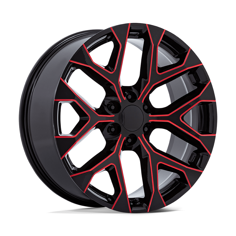 Performance Replica Wheels PR177 - Gloss Black Red Milled - Wheel Warehouse