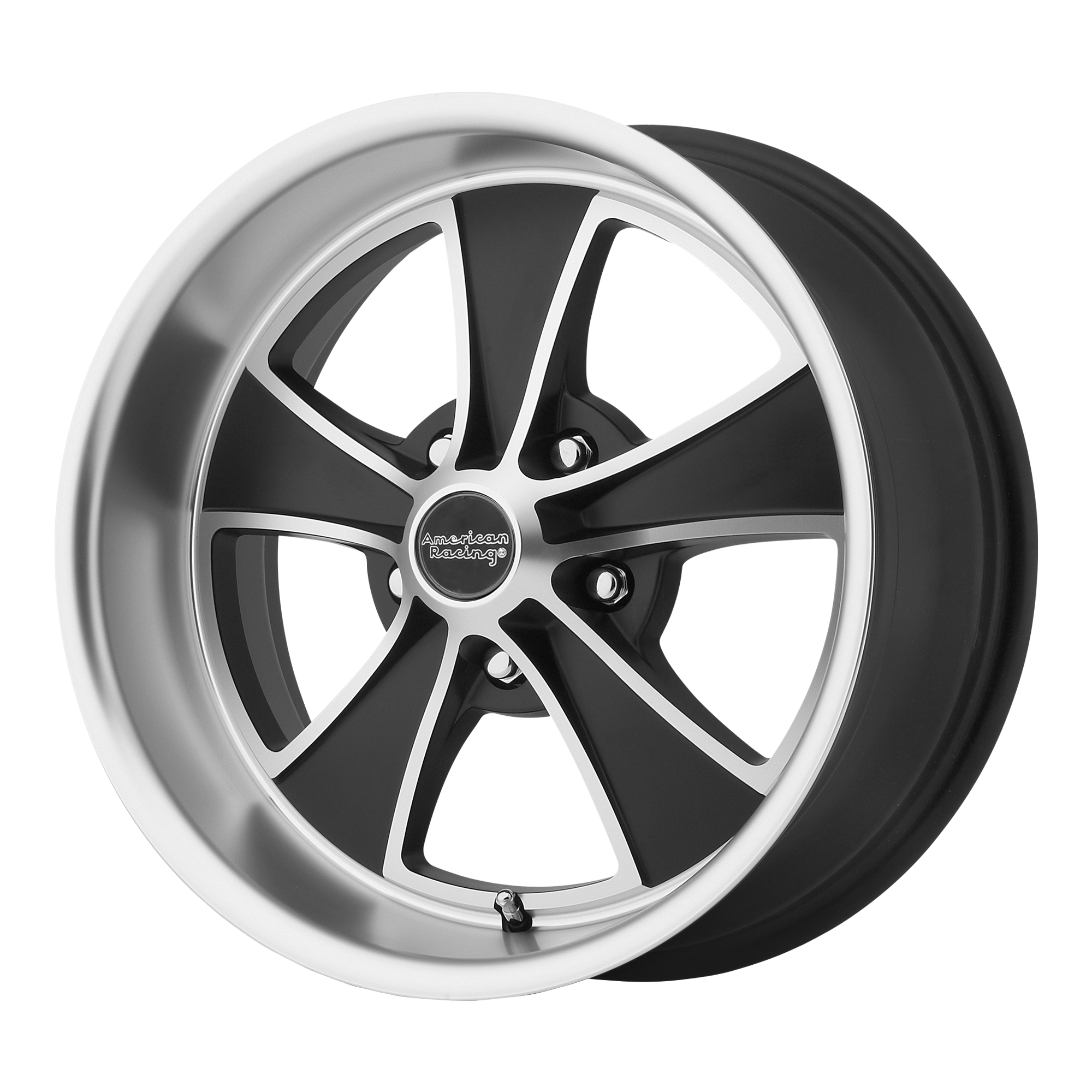 <b>American Racing Wheels</b> VN808 MACH 5 -<br> Satin Black Machined - Wheel Warehouse