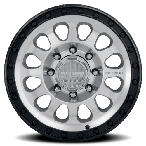 Method MR315 17x8.5 +25 8x180mm 130.81mm Machined Silver Gloss Black Lip-Wheels-Method-