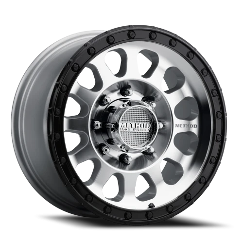 Method MR315 18x9 +18 8x165.1mm 130.81mm Machined Silver Gloss Black Lip-Wheels-Method-