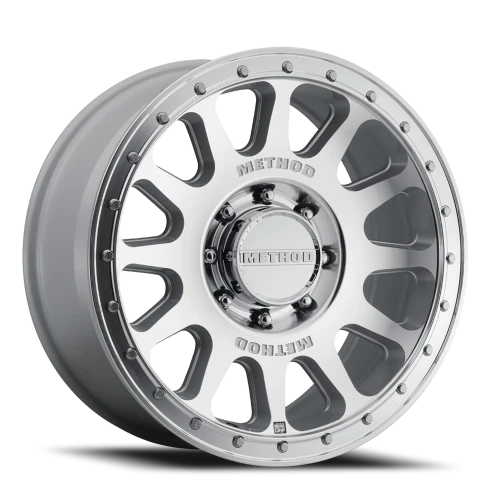 Method MR709 HD Bead Grip 18x9 +12 8x180mm 124.1mm Machined Silver Clear Coat-Wheels-Method-