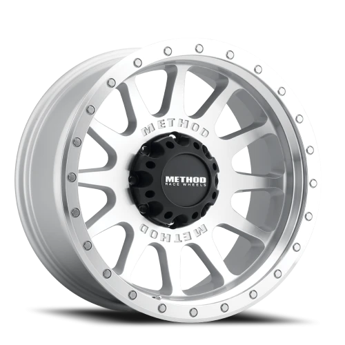Method NV MR605 20x10 -24 8x180mm 124.1mm Machined Silver Clear Coat-Wheels-Method-