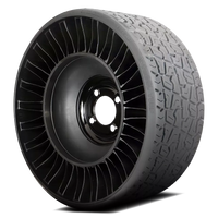 Michelin X Tweel Turf Golf Cart Tires 18X8.5N10  (Black Center, Bolts 4/4, Offset -0.4)(01133)