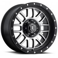 Icon Alloys Alpha - Satin Black and Machined - Wheel Warehouse