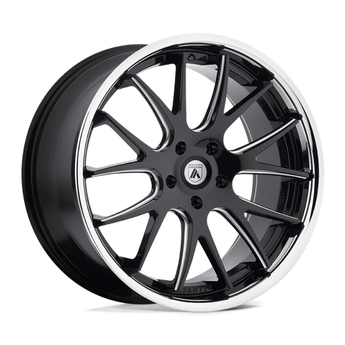 Asanti Wheels ABL-3 CASTOR - Matte Black Milled W/ Ss Lip - Wheel Warehouse