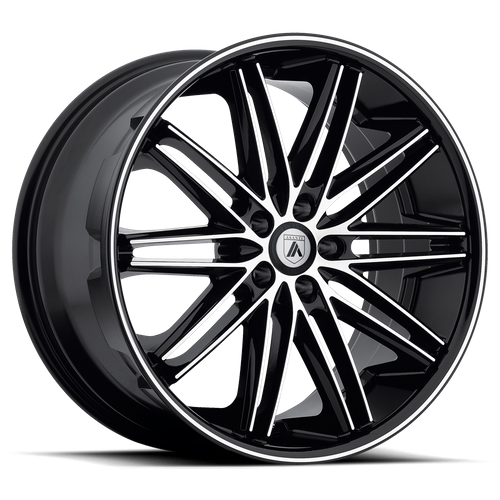 <b>Asanti Wheels</b> ABL-10 POLLUX -<br> Machined Face W/ Black Lip