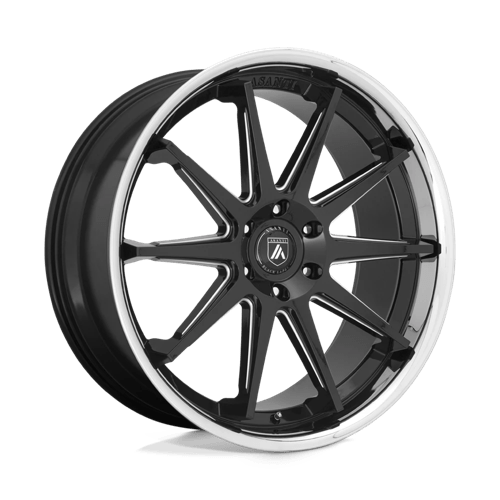 Asanti Wheels ABL-29 EMPEROR - Gloss Black Milled W/ Chrome Lip - Wheel Warehouse