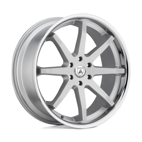 Asanti Wheels ABL-32 KAISER - Brushed Silver W/ Chrome Lip - Wheel Warehouse