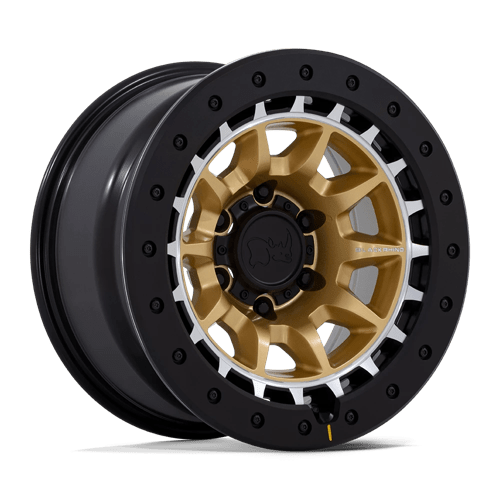 <b>Black Rhino Wheels</b> BR016 TUSK -<br> Matte Gold W/ Machined Ring - Wheel Warehouse