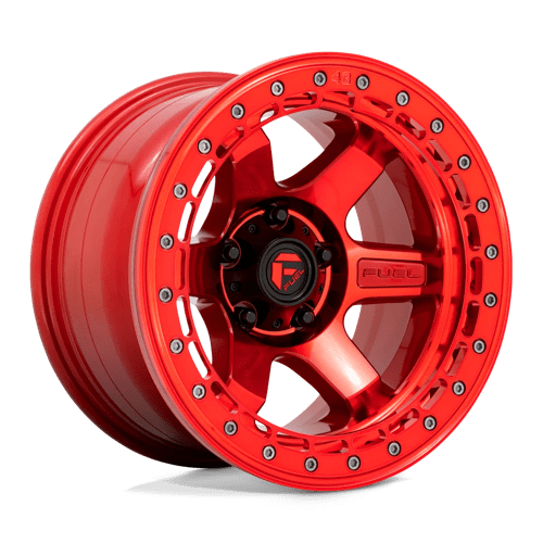 Fuel Wheels D123 BLOCK BEADLOCK - Candy Red W/ Candy Red Ring - Wheel Warehouse
