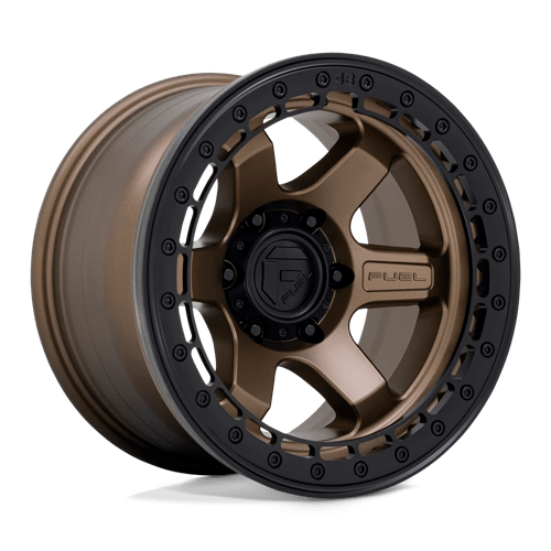 Fuel Wheels D124 BLOCK BEADLOCK - Matte Bronze W/ Matte Black Ring - Wheel Warehouse